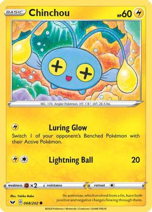 Chinchou (068) 68/202 - SWSH01 Sword & Shield Base Set
