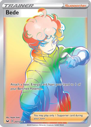 Bede (Secret) 207/202 - SWSH01 Sword & Shield Base Set Holofoil