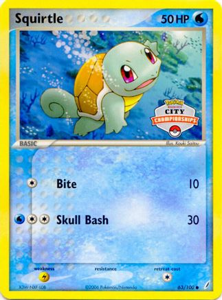 Squirtle - 63/100 (City Championships) 63 - League & Championship Cards