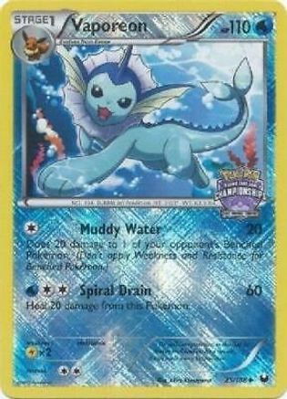 Vaporeon - 25/108 (State Championships) 25 - League & Championship Cards Reverse Holofoil