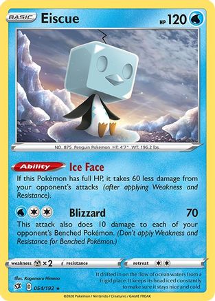 Eiscue 54/192 - SWSH02 Rebel Clash Holofoil