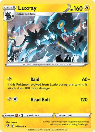 Luxray 62/192 - SWSH02 Rebel Clash Reverse Holofoil