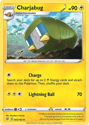 Charjabug 65/192 - SWSH02 Rebel Clash Reverse Holofoil