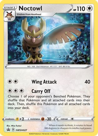 Noctowl - SWSH027 SWSH027/307 - SWSH Sword & Shield Promo Cards Holofoil