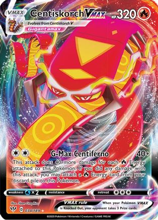 Centiskorch VMAX 34/189 - SWSH03 Darkness Ablaze Holofoil