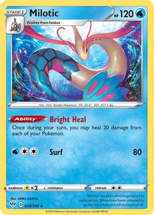 Milotic 39/189 - SWSH03 Darkness Ablaze Reverse Holofoil