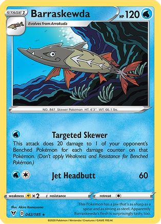 Barraskewda 42/185 - SWSH04 Vivid Voltage Reverse Holofoil