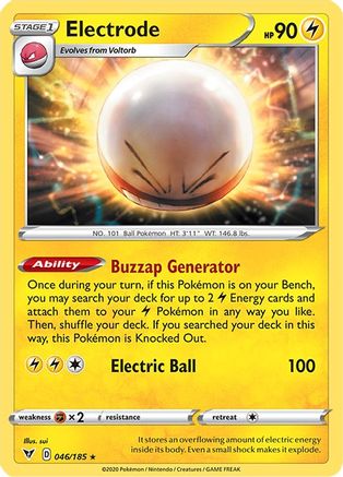 Electrode 46/185 - SWSH04 Vivid Voltage Reverse Holofoil