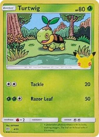 Turtwig - 4/25 4/25 - McDonalds 25th Anniversary Promos