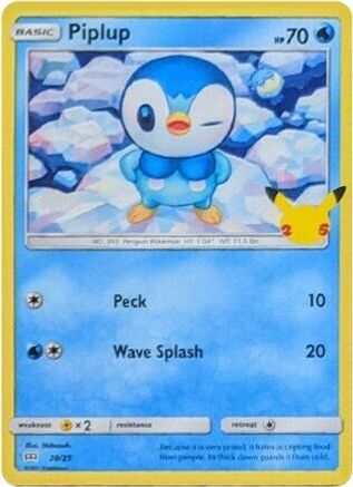 Piplup - 20/25 20/25 - McDonalds 25th Anniversary Promos Holofoil