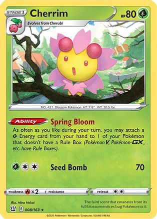 Cherrim 8/163 - SWSH05 Battle Styles Holofoil