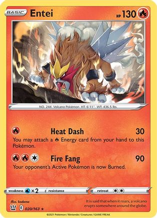 Entei 20/163 - SWSH05 Battle Styles Holofoil