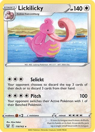 Lickilicky 114/163 - SWSH05 Battle Styles Reverse Holofoil