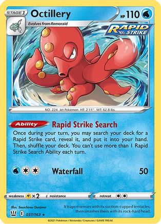 Octillery 37/163 - SWSH05 Battle Styles Holofoil