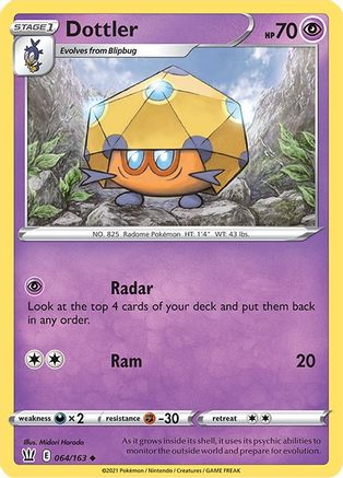 Dottler 64/163 - SWSH05 Battle Styles Reverse Holofoil