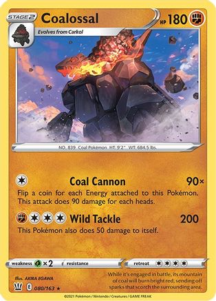 Coalossal 80/163 - SWSH05 Battle Styles Holofoil