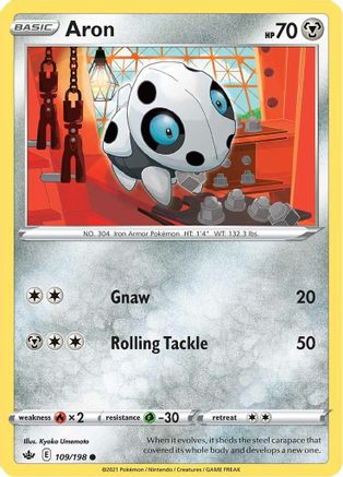 Aron 109/198 - SWSH06 Chilling Reign Reverse Holofoil
