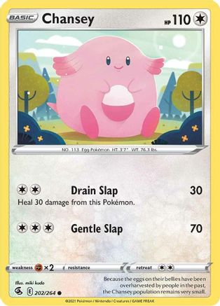 Chansey 202/264 - SWSH08 Fusion Strike Reverse Holofoil