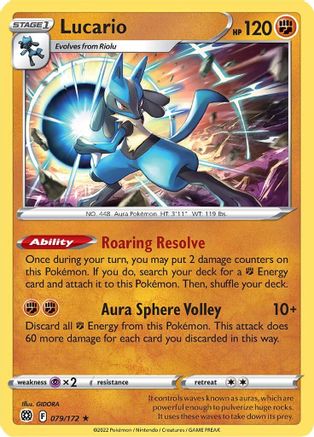 Lucario 79/172 - SWSH09 Brilliant Stars Reverse Holofoil