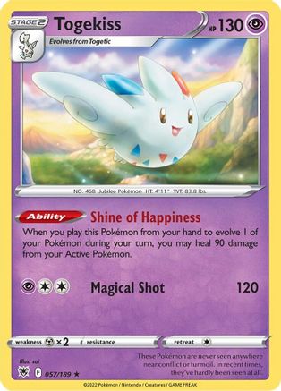 Togekiss 57/189 - SWSH10 Astral Radiance Holofoil