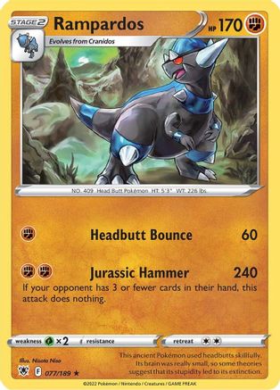 Rampardos 77/189 - SWSH10 Astral Radiance Reverse Holofoil