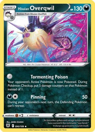 Hisuian Overqwil (90) 90/189 - SWSH10 Astral Radiance Reverse Holofoil