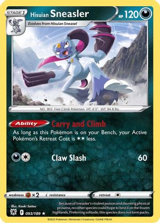 Hisuian Sneasler 93/189 - SWSH10 Astral Radiance Reverse Holofoil
