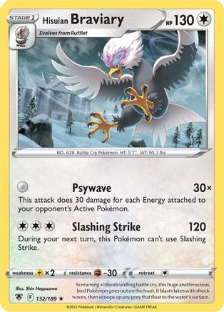Hisuian Braviary 132/189 - SWSH10 Astral Radiance