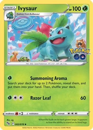 Ivysaur 2/78 - Pokemon GO Reverse Holofoil