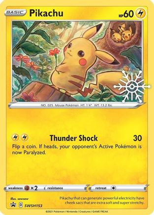Pikachu - SWSH153 (Holiday Calendar) SWSH153/307 - SWSH Sword & Shield Promo Cards Holofoil