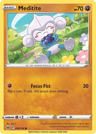 Meditite 99/196 - SWSH11 Lost Origin Reverse Holofoil