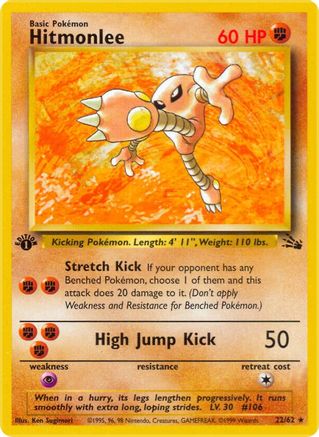 Hitmonlee (22) 22/62 - Fossil Unlimited