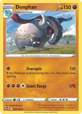 Donphan 92/195 - SWSH12 Silver Tempest