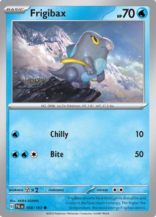 Frigibax - 058/193 58 - SV02 Paldea Evolved Reverse Holofoil