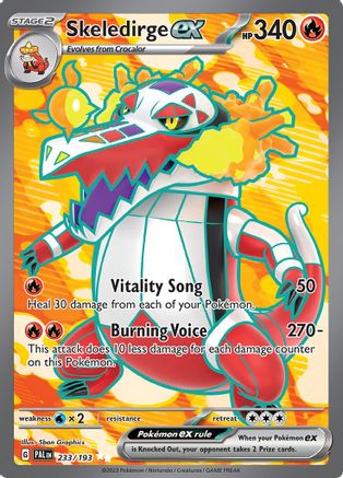 Skeledirge ex - 233/193 233 - SV02 Paldea Evolved Holofoil