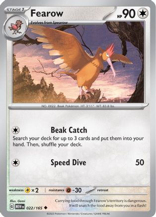 Fearow 22 - SV Scarlet & Violet 151 Reverse Holofoil