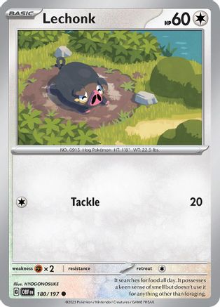 Lechonk - 180/197 180 - SV03 Obsidian Flames