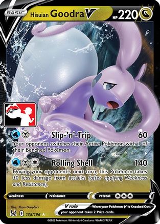 Hisuian Goodra V 135 - Prize Pack Series Cards Holofoil