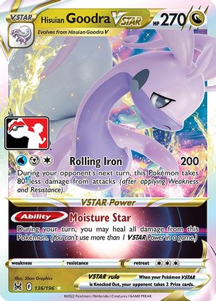 Hisuian Goodra VSTAR 136 - Prize Pack Series Cards Holofoil