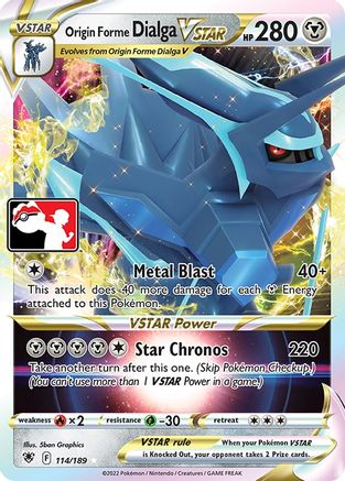 Origin Forme Dialga VSTAR 114 - Prize Pack Series Cards Holofoil