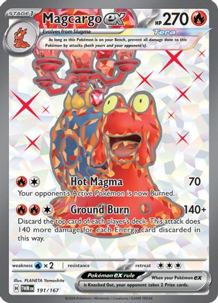 Magcargo ex - 191/167 191 - SV06 Twilight Masquerade Holofoil