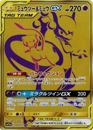 Mewtwo & Mew GX - 222/173 (222/173) - SM12a TAG TEAM GX Tag All Stars Holofoil