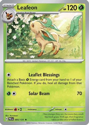 Leafeon 5 - SV Prismatic Evolutions Holofoil