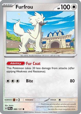 Furfrou 88 - SV Prismatic Evolutions Reverse Holofoil