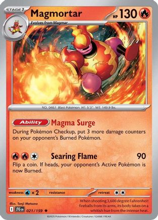 Magmortar 21 - SV09 Journey Together Reverse Holofoil