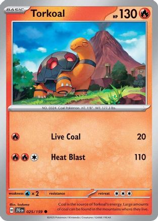 Torkoal 25 - SV09 Journey Together Reverse Holofoil