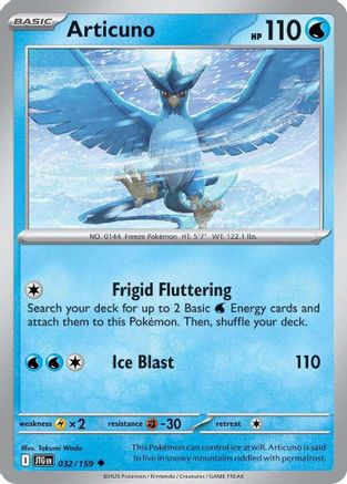 Articuno - 032/159 32 - SV09 Journey Together Reverse Holofoil