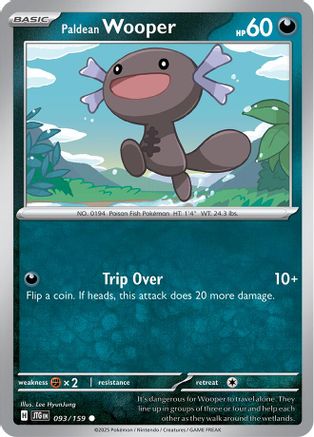 Paldean Wooper 93 - SV09 Journey Together Reverse Holofoil