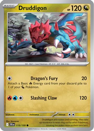 Druddigon 115 - SV09 Journey Together Reverse Holofoil