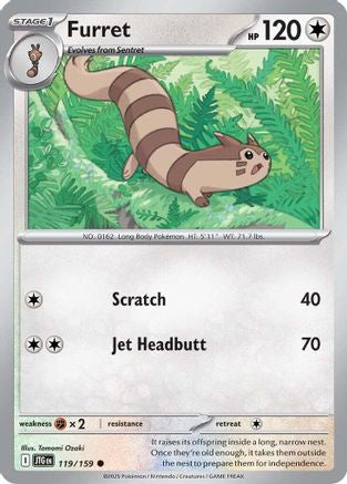Furret - 119/159 119 - SV09 Journey Together Reverse Holofoil